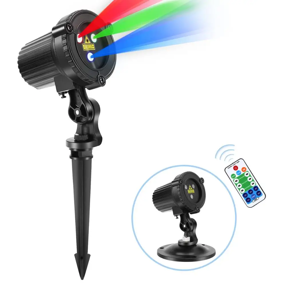 Движущиеся RGB звезды лазерные огни проектор Красный Зеленый Синий открытый IP65