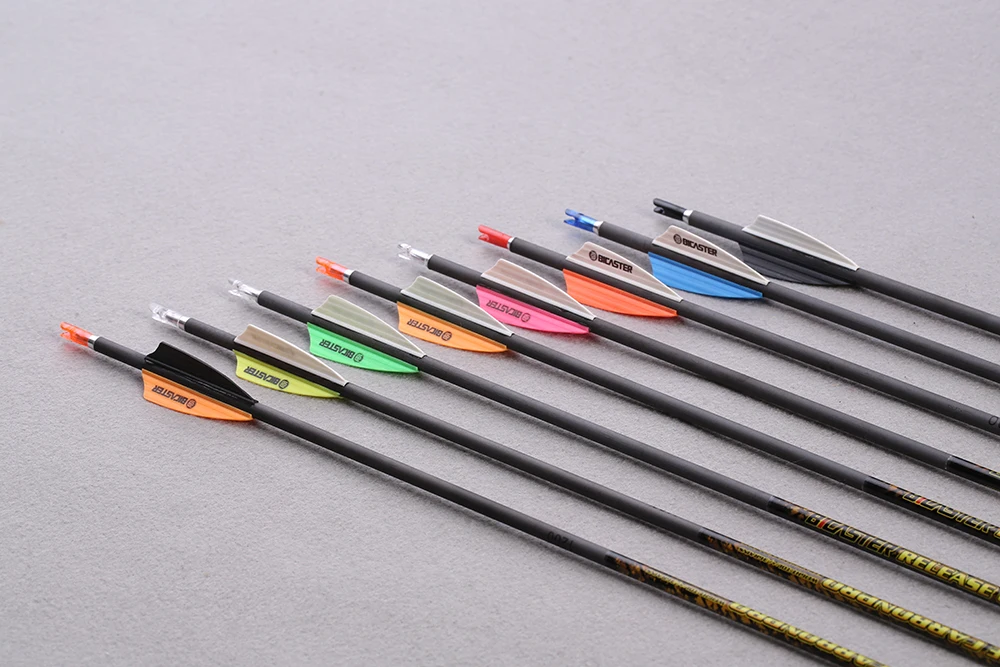 Bicaster 100pcs Archery Arrow Plastic Fletch 1.75" Vanes Flectchings 8 Colors for Choice 6