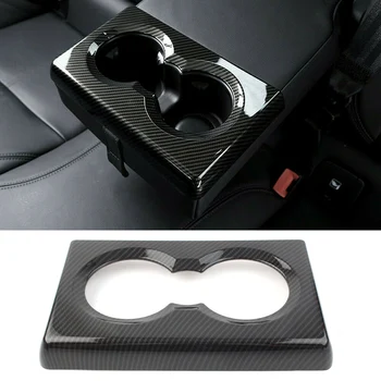 

ABS Carbon Fiber For Alfa Romeo Giulia 2017 2018 2019 2020 Car Rear Row Cup Holder Frame Cover Trim Car-Accessories Styling