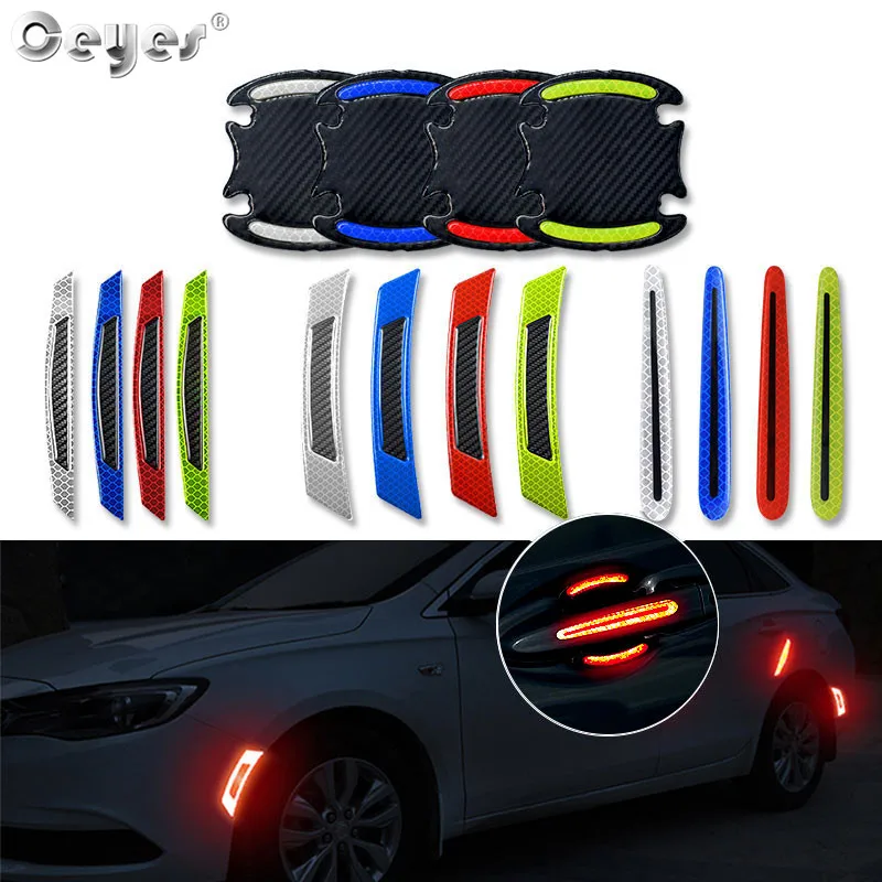 

Ceyes Car Styling Wheel Eyebrow Door Sticker Reflective Tape Strip Warning Safety Accessories For Auto For Toyota Camry Chr Rav4