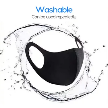 

1PCS Outdoor Sports Breathable Mask Odor-free Riding Dust-proof and Anti-fog Mask Sponge Black