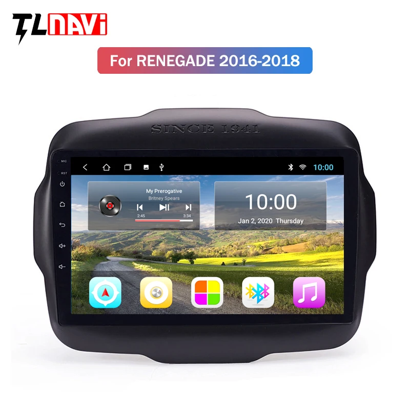 2G ОЗУ 9 дюймов Android 10 полносенсорная Автомобильная Мультимедийная система для Jeep