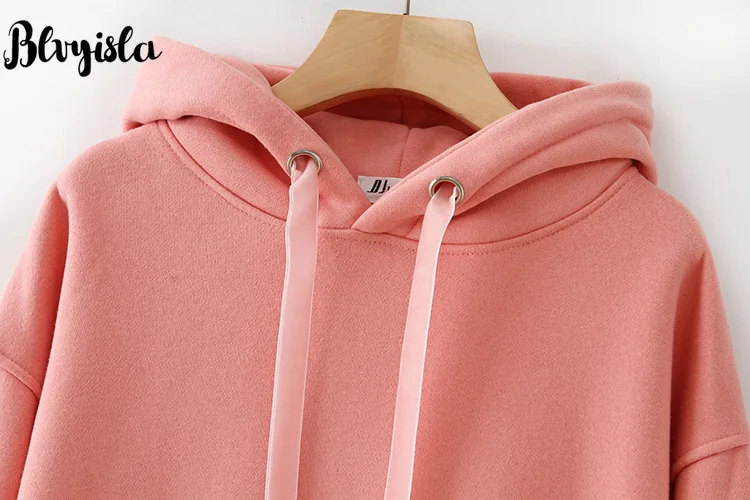 Blvyisla 5XL размера плюс с длинным рукавом шнурок толстовки с капюшоном женские повседневные длинные толстовки Зимние флисовые теплые пуловеры