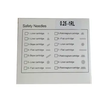 

Needle Tattoo 20piece 1RL 0.25mm Cartridge Needles Disposable Sterilized Tattoo Permanent Makeup Needles Tips for Eyebrow lip