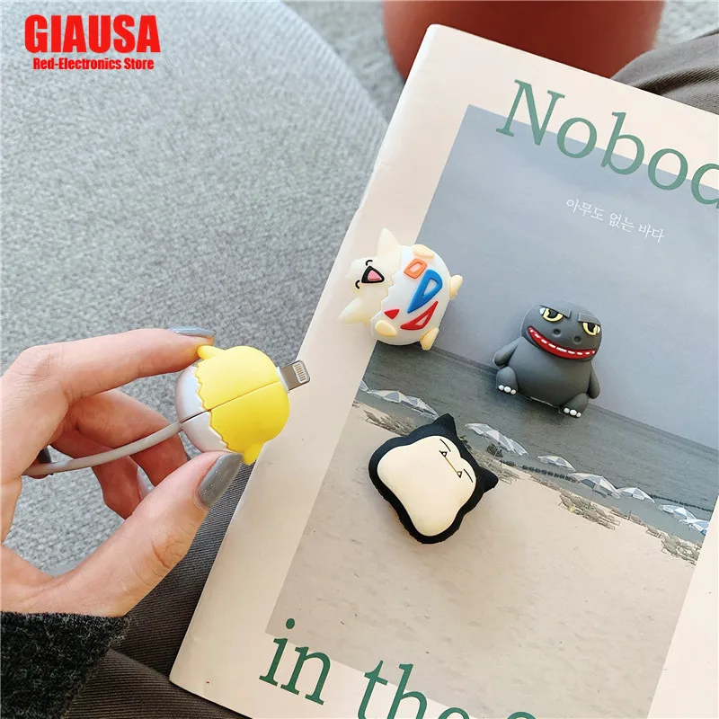 

Data Cable Protective Sleeve Cartoon Silicone Bite Bite Bite Wire Retainer Charging Anti-breaking Cable Winder