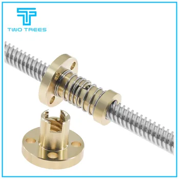 

3D Printer Parts T8 Anti Backlash Spring Loaded Nut Elimination Gap Nut for 8mm Acme Threaded Rod Lead Screw CNC Nut