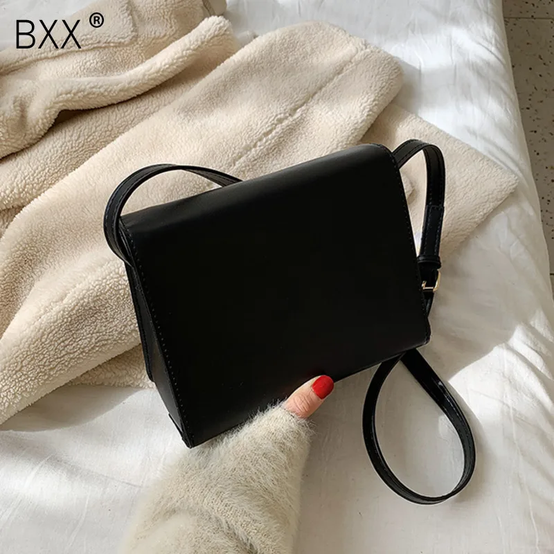 

[BXX] PU Leather Solid Color Crossbody Bags For Women 2020 Spring Fashion Mini Shoulder Messenger Bag Lady Travel Handbags HK486