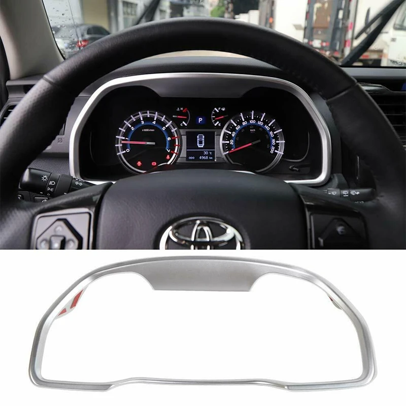 1X Silver ABS Car Dashboard Frame Decor Cover Trim for Toyota 4Runner 2010