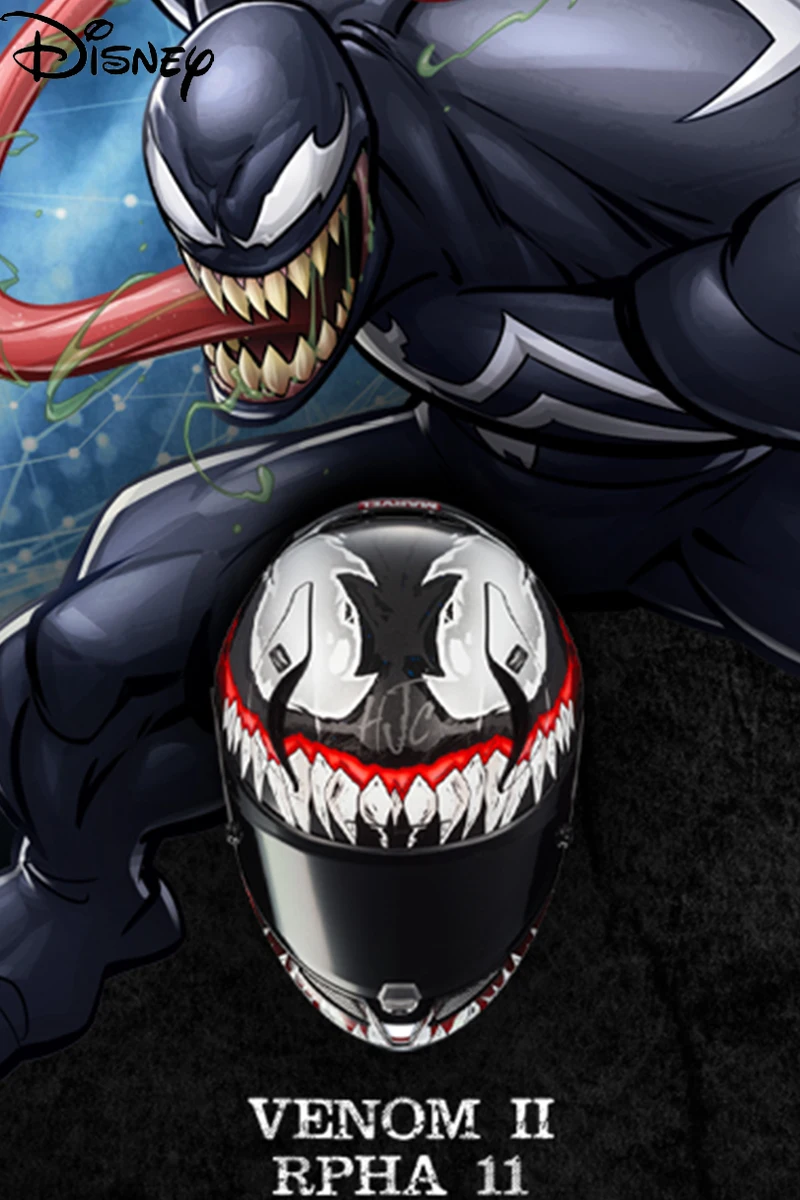 Мотоциклетный шлем Disney Капитана Америки из углеродного волокна Venom Alien