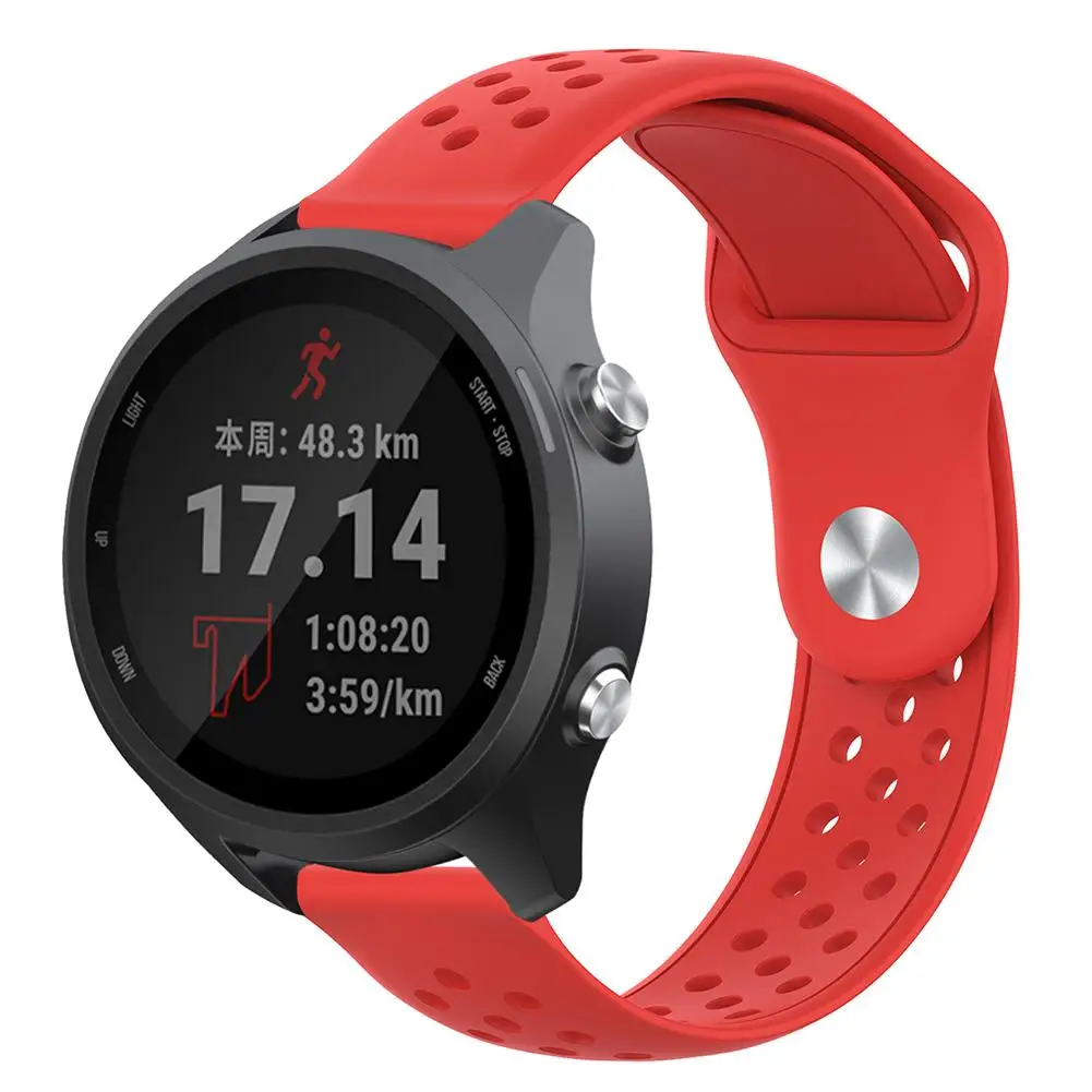 10 цветов силиконовые спортивные дышащие часы ремешок для Garmin Forerunner 245 245M умные часы Универсальный 20 мм ремешок для часов