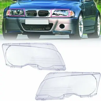

Suitable for 99-03 B MW E46 2DR/M3 01-06 replace left and right set headlight lens with Polycarbonate transparent