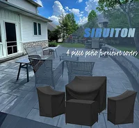Multiple Sizes Waterproof chair cover Furniture Dustproof Cover For Rattan Table Cube Chair Sofa  Garden Patio Protective Cover 2