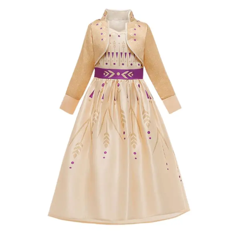 Детские модные платья принцессы с героями мультфильмов; повседневные платья средней эластичности и толщины для костюмированной вечеринки; От 3 до 10 лет