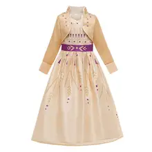 Детские модные платья принцессы с героями мультфильмов; повседневные платья средней эластичности и толщины для костюмированной вечеринки; От 3 до 10 лет