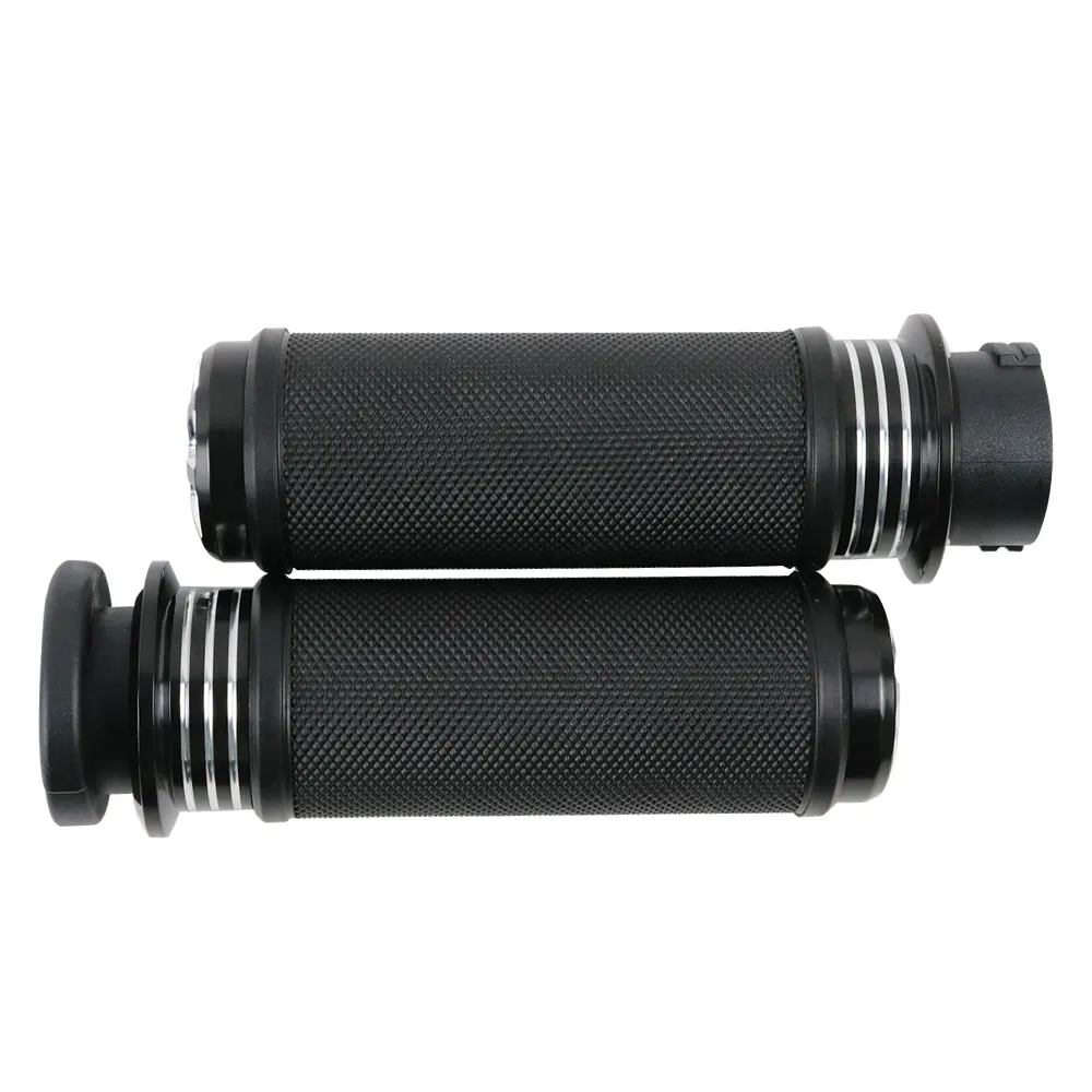 Motorcycle 1" 25mm Handlebar Hand Grips Aluminum+Rubber For Harley Sportster Touring Dyna Softail V-Rod VRSC