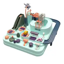 Детская Машина Приключения Игра ручной рельсовый поезд трек Дети Образование игрушка