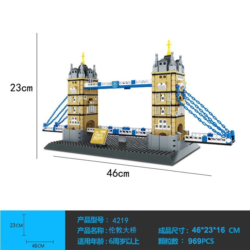 Знаменитые архитектурные строительные блоки модель Мир классический город
