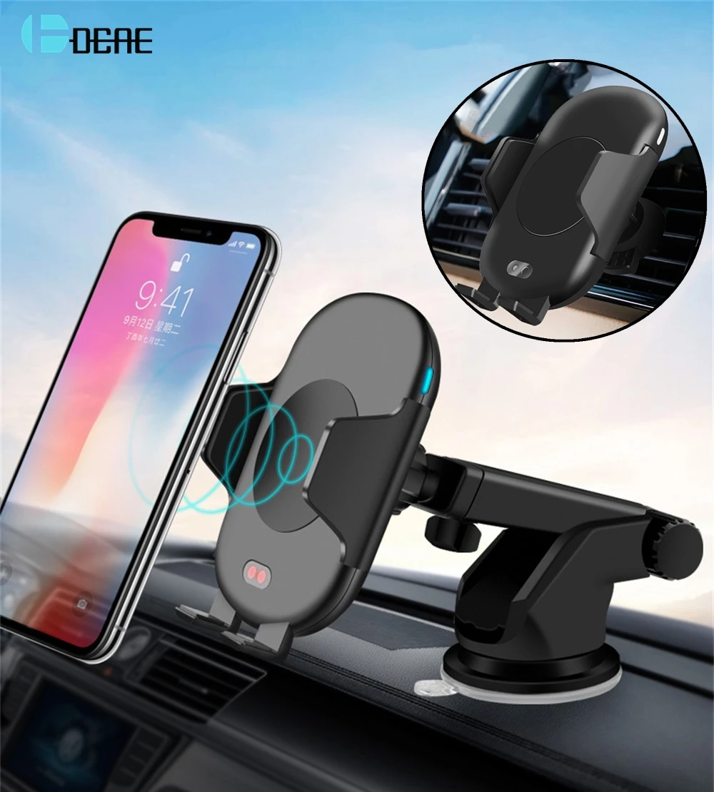 

FDGAO 10W Wireless Car Charger Automatic Clamping Qi Fast Charging Mount For iPhone XR XS 11 X 8 Huawei P30 Pro Samsung S10 S9