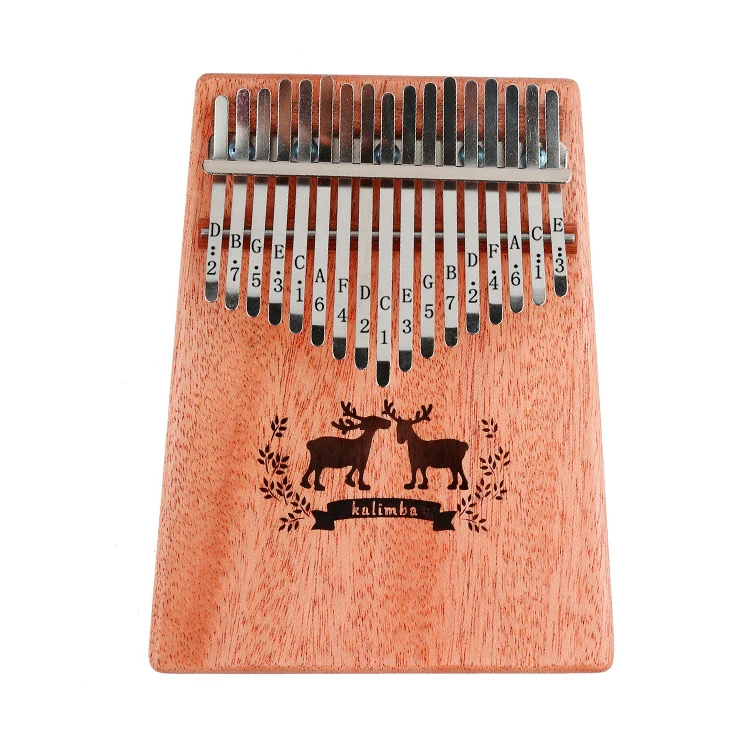 C Kalimba 17 клавишное пианино из красного дерева Calimba Музыкальные инструменты Mbira Kalimba с обучающей книгой и молотком - Цвет: C