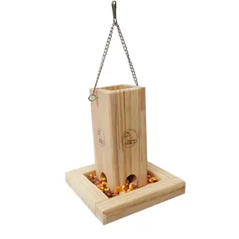

Wooden Bird Feeder Food Box Parrot Foraging Device Hanging Cage Feeding Cup