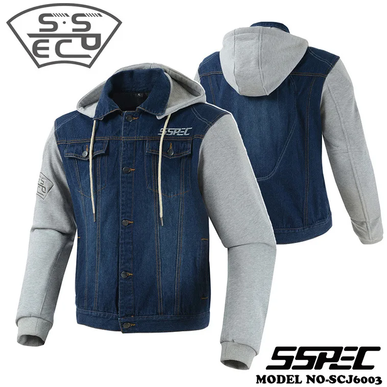 SSPEC куртка для мотоциклиста Джинсовая Куртка Мото защита мотокросса мотоциклиста гоночные куртки для езды Мото куртка