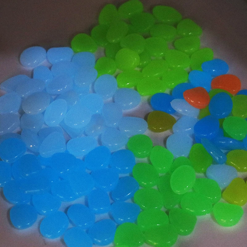 50 шт. светящиеся камни светится в темноте садовые для дорожек садовая дорожка