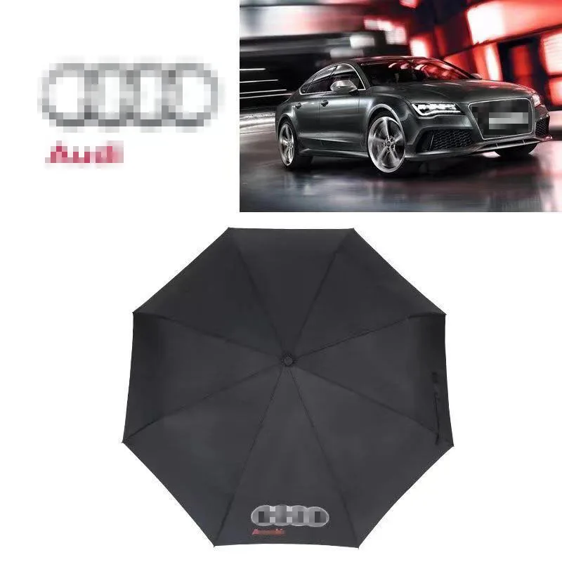 

Gift selection automatic folding umbrella business gentleman automatic umbrella highend products with car logo umbrella for Audi
