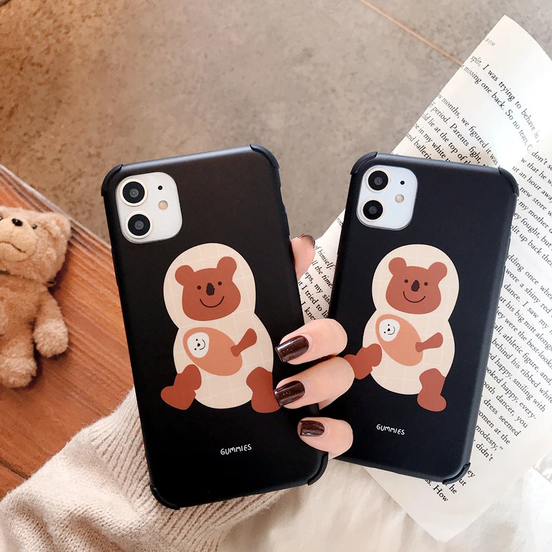 ORYKSZ для iphone 11 Pro Max чехол с милым мультяшным медведем силиконовый телефона 6 6s 7 8 Plus