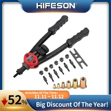 HIFESON – 605/606 Pistolet à rivets à main avec écrous, riveter manuel, outil de rivetage à double insertion pour écrou m3/m4/m5/m6/m8/m10