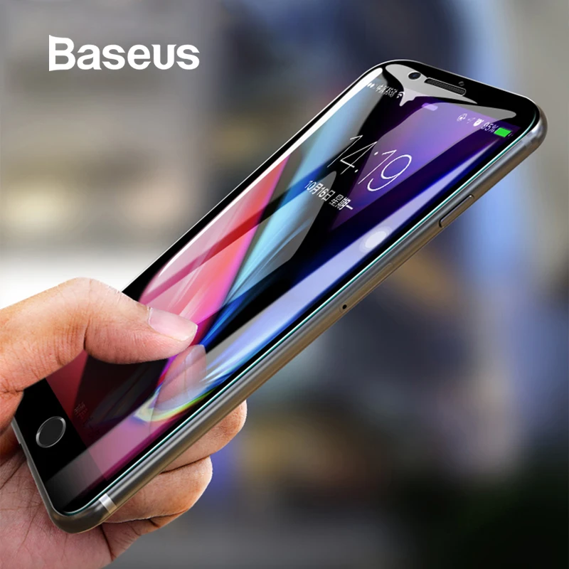 Baseus 5D Защита экрана для iPhone 7 8 закаленное стекло полный экран анти синий светильник Переднее стекло для iPhone 7 Plus 8 Plus стекло