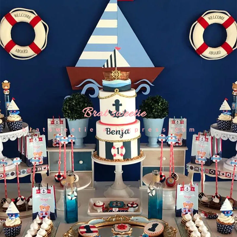 Dessert Nautical Theme Baby Shower Decorations Nautical Themed