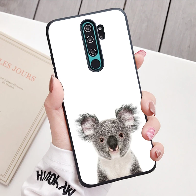 xiaomi leather case glass cute koala bear black Silicone Phone Case For Redmi note 9 8 7 Pro S 8T 7A Cover best phone cases for xiaomi