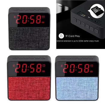 

T1 Fabric Speaker Alarm Clock Card Bluetooth speaker Subwoofer Clock
