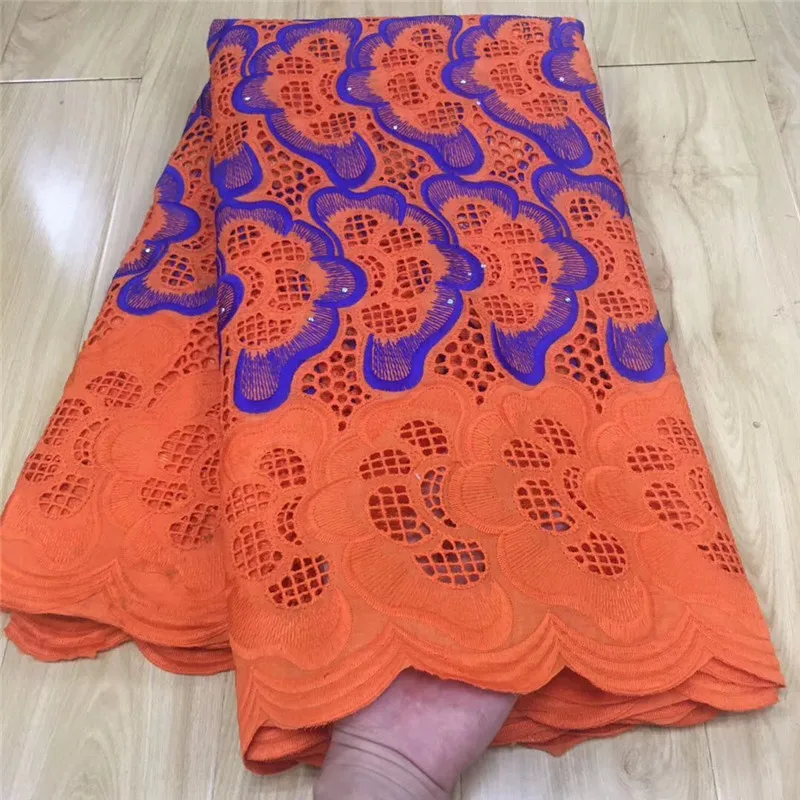 Жженое оранжевое кружево швейцарская вуаль кружевная ткань для невесты высокое качество robe dentelle femme африканская Ткань 5 ярдов