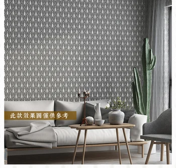 

European Style Geometric Black Wallpaper Light Extravagant Living Room Bedroom Background Wall Non-woven Wall Papers Home Decor