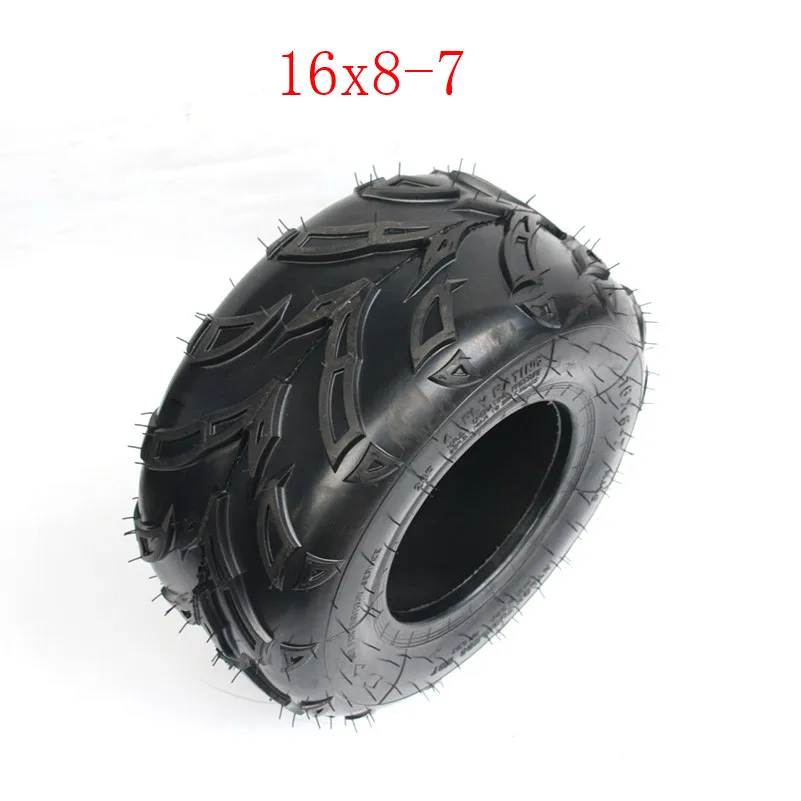 Молния 16x8-7 дюймов Задний Передний ATV Go Kart ручка бескамерной шины подходит для задней передней ATV Go Kart ручка бескамерной шины