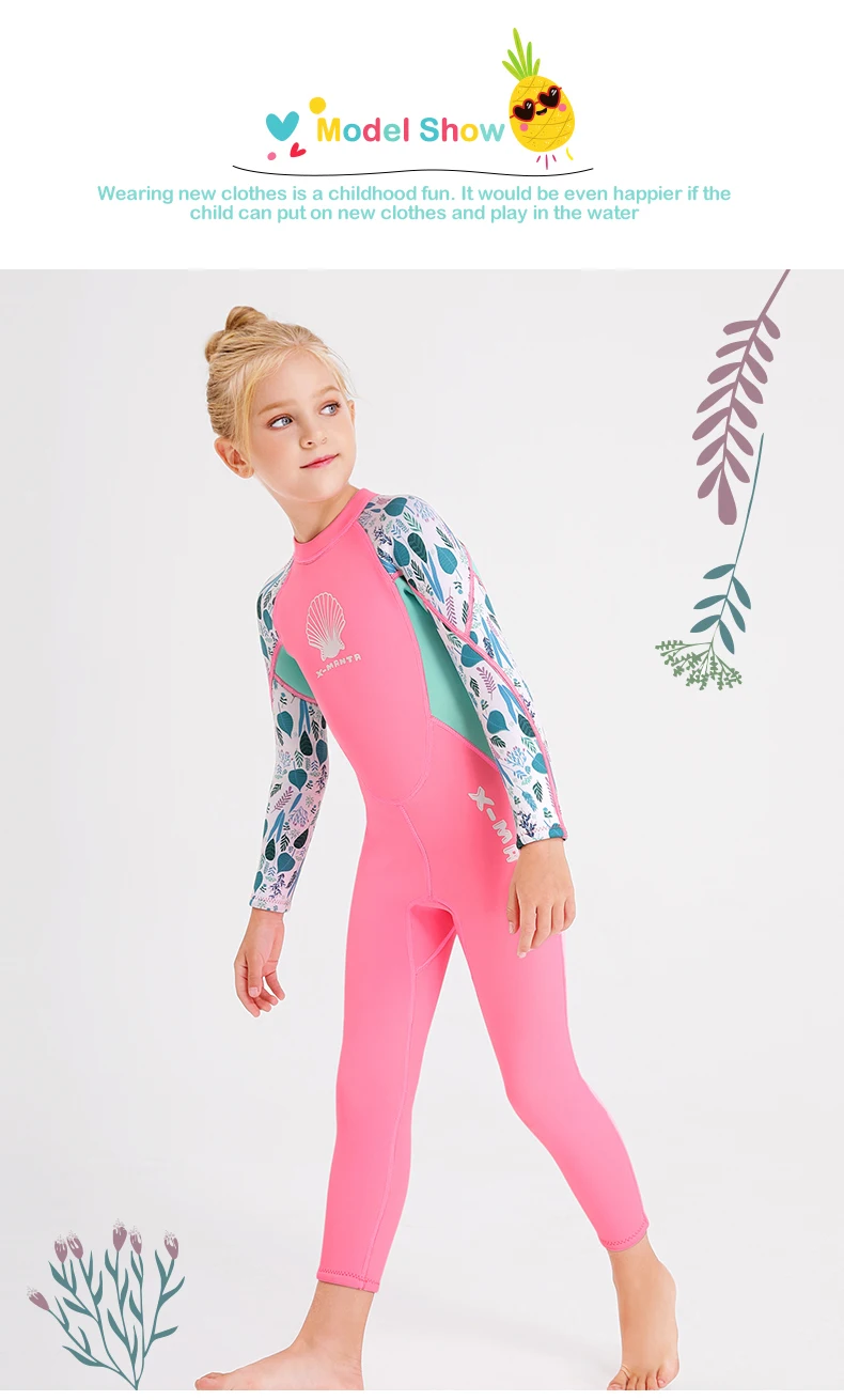 Maillot De Bain,Combinaison En Néoprène Pour Enfants Et Jeunes, 2.5mm