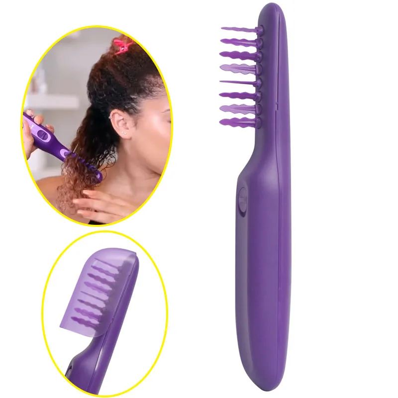 Электрическая расческа для женщин, влажная или сухая, приручить гриву, электрическая расческа для распутывания волос с крышкой щетки, для взрослых и детей