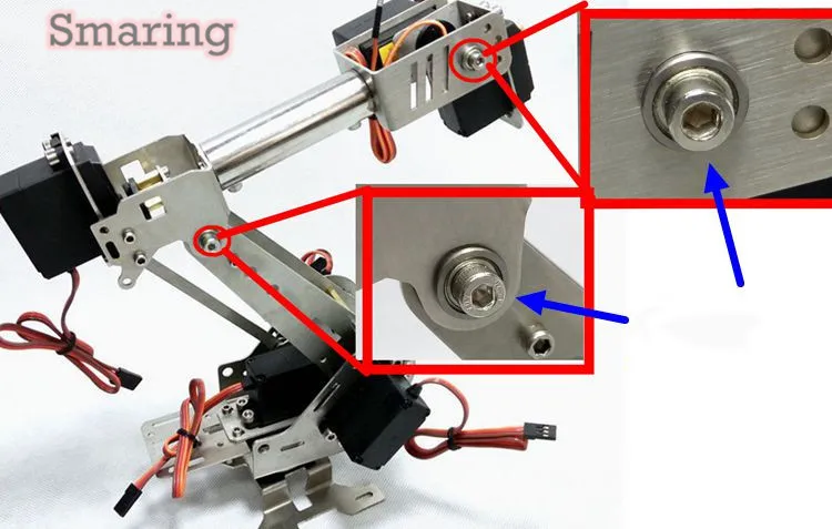 6DOF из нержавеющей стали Mechine рука робота с Mg996R сервопривод для робота DIY и интеллектуальное образование
