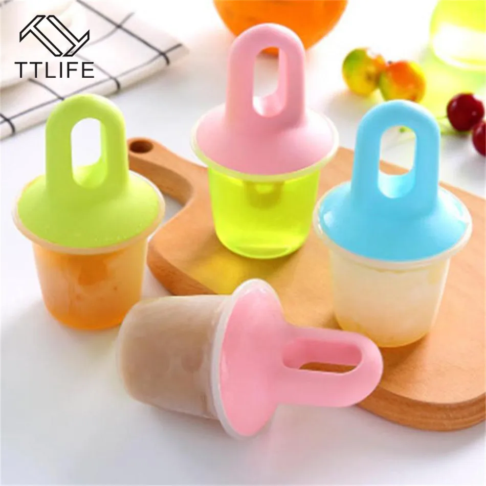 

Ice Cream Popsicle Molds Cooking Tools Rectangle Shaped Reusable Classic DIY Frozen Ice Cream Pop Baking Moulds 3 Colors