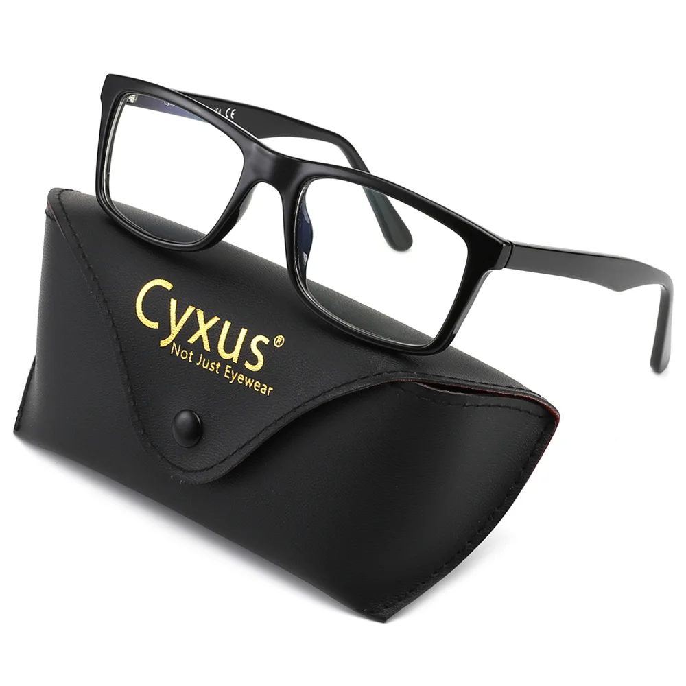 Cyxus анти синий светильник, компьютерные очки для снятия напряжения глаз, прозрачные линзы, прямоугольный игровой очки унисекс(для мужчин/женщин) 8551