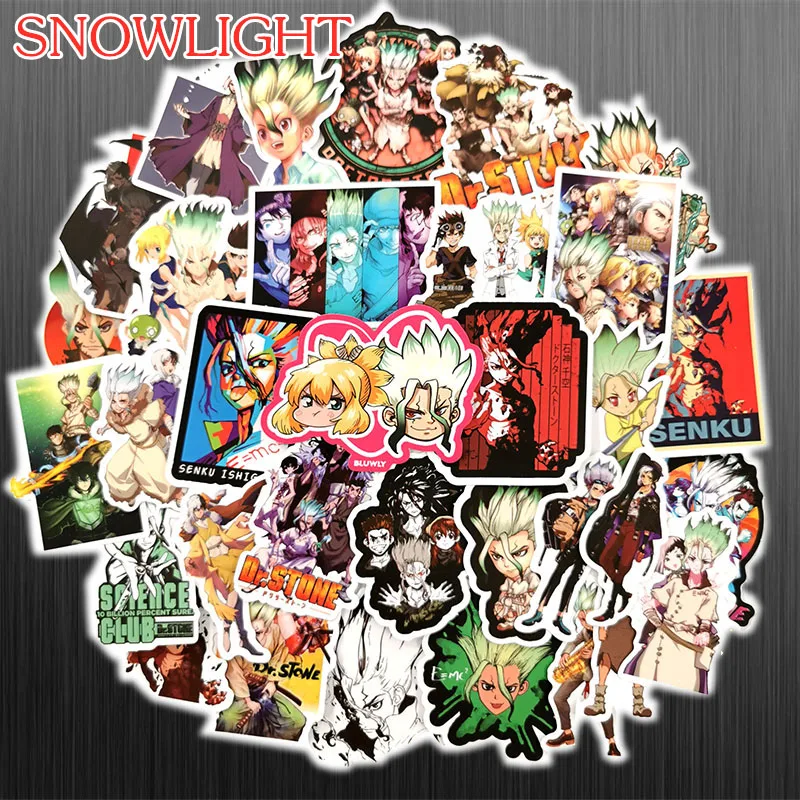 10/30/50 pcs/pack Dr.STONE Anime Waterproof Fun Sticker Toy Luggage Sticker Motorcycle Luggage Notebook DIY Sticker