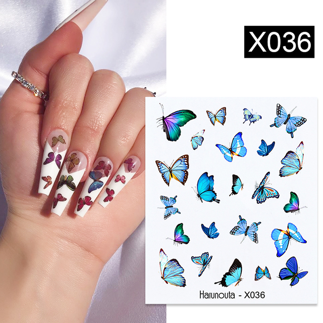 1 Sheet Nail Water Decals Transfer Lavender Spring Flower Leaves Nail Art Stickers Nail Art Manicure DIY
