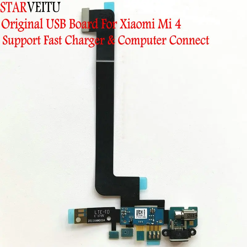 STARVEITU For Xiaomi Mi 4 Original USB Board FPC Flex Cable Microphone Vibrator Motor Charger Circuits Part | Мобильные телефоны и