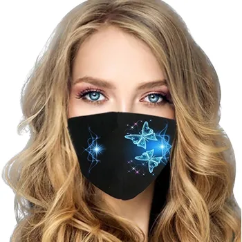 

21 Styles Face Mask Butterfly Print Adjustable Hanging Ear Mask For Adults With Sunscreen And Uv Protection Washable Reusable