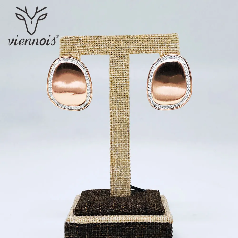 Viennois серьги-гвоздики для женщин, смешанные цвета: серебро, розовое золото, геометрические женские серьги