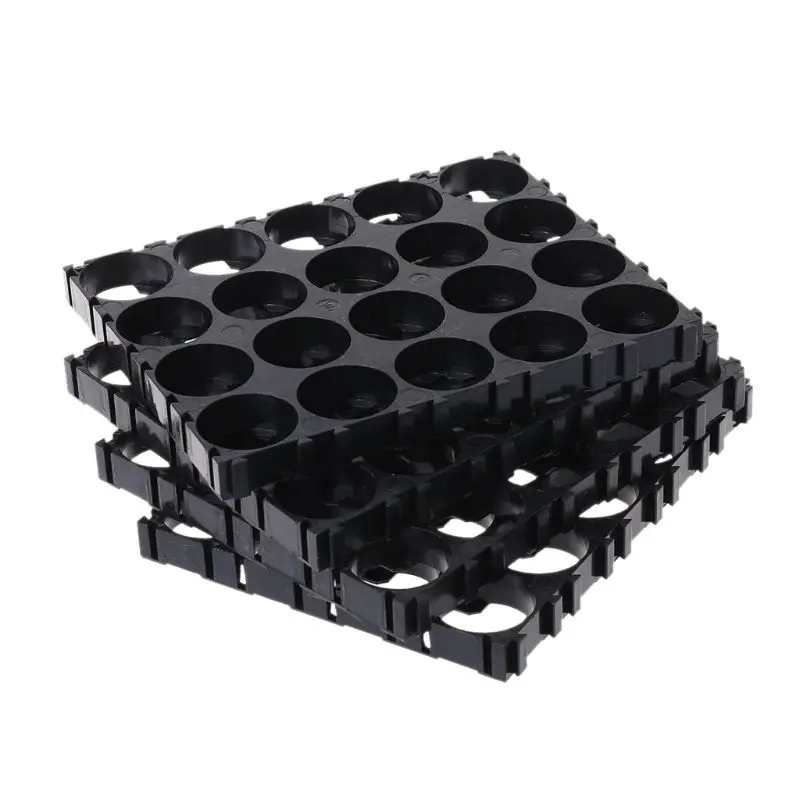 

4x Black 18650 Battery 4x5 Cell Spacer Radiating Shell Pack Plastic Heat Holder WXTA