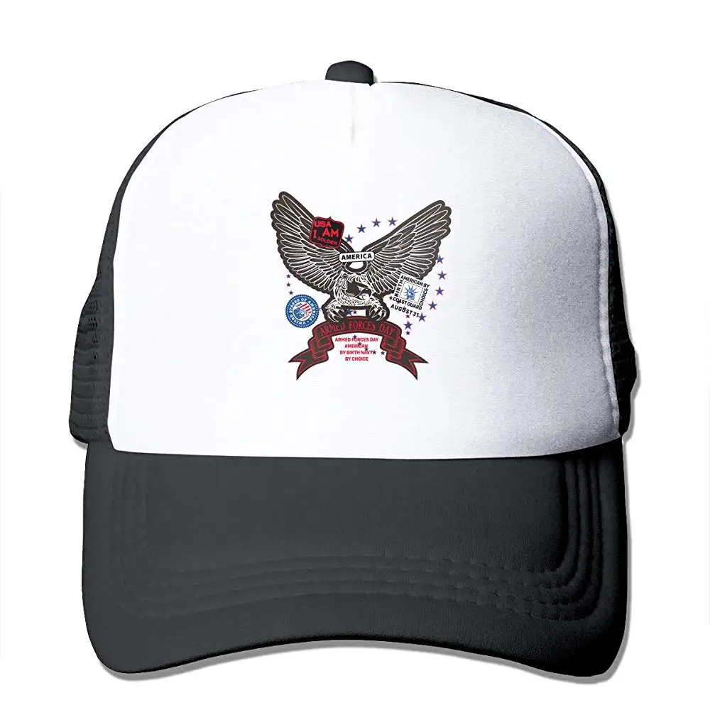 Соединенные Штаты Америки день армии 3D Печатный Забавный арт макет унисекс сетка задняя Кепка Дальнобойщика черный