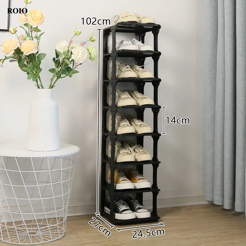 10 Tiers Shoe Rack, Space Saving Vertical Single Pairs Sturdy Shoe Shelf  Narrow Tall Shoe Storage Organizer for Entryway Hallway - AliExpress