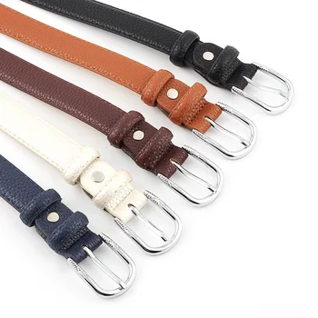 

Hot Sale Faux Leather Women Belts Solid Adjustable Belt With Metal Buckle Straps Fashion Women jeans Dress Strap